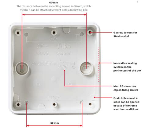 abb pvc junction box|surface mounted sealed junction box.